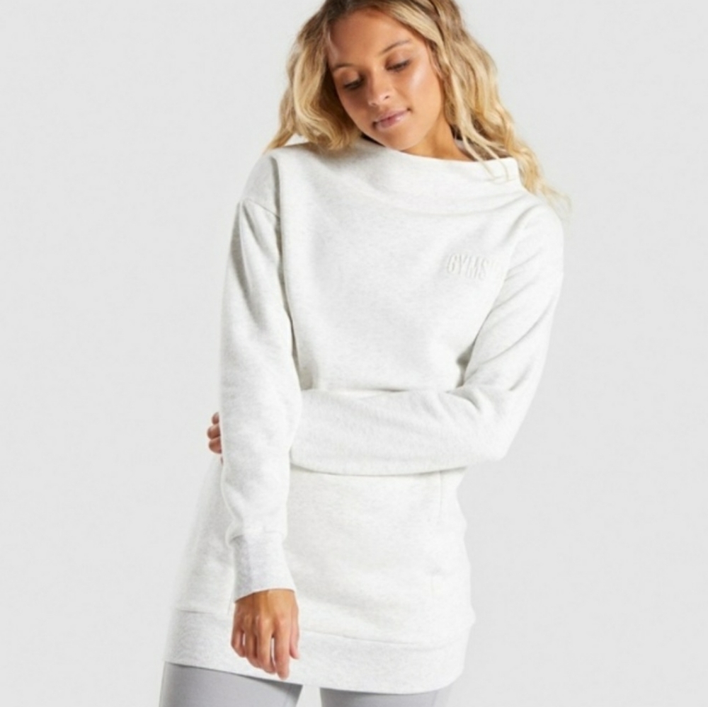 Gymshark SoSoft Jumper - Light Gray Marl XS